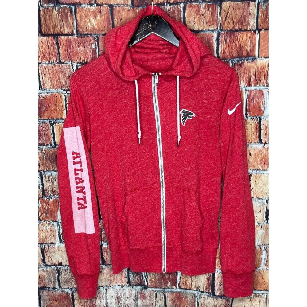 Atlanta Falcons Nike Team Apparel Women’s Sweater Jacket Small Red Long Sleeve